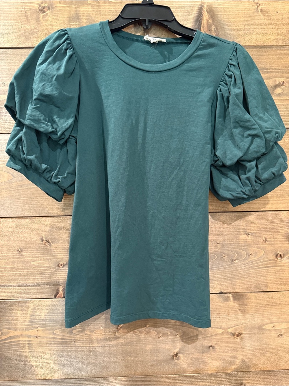 entro Green Puff Sleeve Short Sleeve Tee